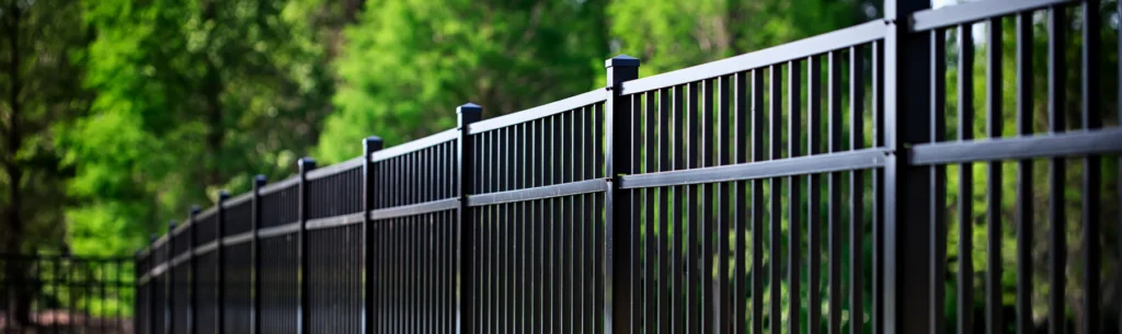 custom aluminum fence installation